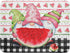 Summer Gnomes Dish Drying Mat 18x24 Inch, Watermelon Fruit Buffalo Plaid Absorbent Kitchen Dry Mats for Sink