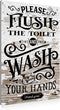 BEASTZHENG Rustic Metal Tin Sign Wall Decor - Farmhouse Bathroom Quote Saying for Toilet Restroom Home Gifts
