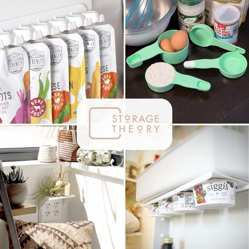 Storage Theory 2-in-1 Measuring Cups & Spoons Set - Space-Saving Kitchen Gadget for Baking, Cooking, Coffee
