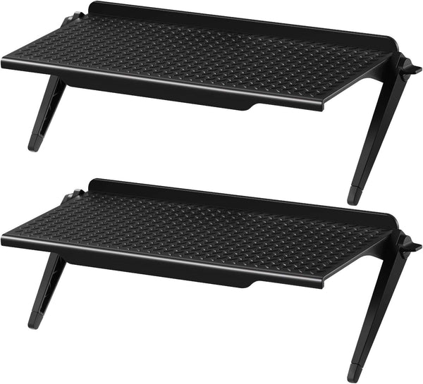 Blulu 2 Pieces TV Top Shelf Adjustable Screen Shelf TV Monitor Top