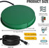 12.4", 125W 35 6.6' (Green,2PACK) Chicken Water Heater for Winter Thermostat Chicken Drinker Heater Base for Gal Metal