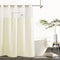 River Dream Beige Fabric Shower Curtain or Liner with Sheer Window, Machine Washable, 71 x 74 inches