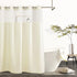 River Dream Beige Fabric Shower Curtain or Liner with Sheer Window, Machine Washable, 71 x 74 inches