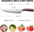 PAUDIN Chef Knife, 8 Inch High Carbon Stainless Steel Kitchen Knife, Gift Box