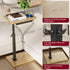 360 UTVT004R IBUYKE C Shaped Side Table, Angle Adjustable, Swivel Height Adjustable End Table for Small Spaces