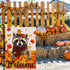 Welcome Fall Maple Leaves Garden Flag, 12.5x18 Inch Double Sided Seasonal Raccoon Outdoor Decoration for Autumn
