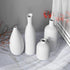 Set 4,Modern White Ceramic Vase of Farmhouse Decorative Vases for Entryway Mantel Centerpiece Bookshelf Console Table