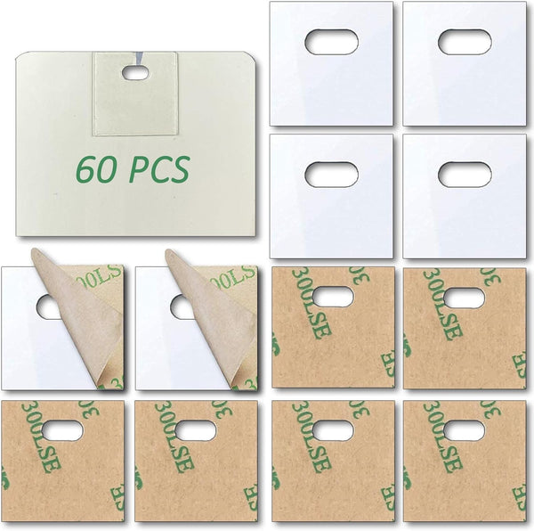 60 PCS Vertical Blind Repair Tabs Kit, Clear Fixer for Vertical Blinds Snap in Replacement Slats