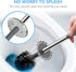 SetSail 3 PacksGery Toilet Brush, Compact Size Toilet Bowl Brush and Holder Toilet Brushes for Bathroom with Stainless