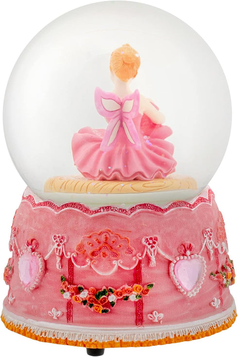 Elanze Designs Rotating Ballerina Princess Fairy 100MM Musical Glitter Water Snow Globe Tabletop Decoration