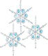SOLID OAK Beaded Ornament KIT, Shimmer Snowflakes, Makes 3 for Christmas