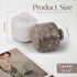 3" MARBLOUS KRAFTS Marble Salt Cellar with Lid White and Oceanic Celtic Salt & Pepper Containers, Perfect for Home