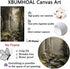 Dark Forest Wall Art 16x24inch, Gothic Landscape Poster and Vintage Castle Canvas Prints No Frame