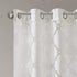 Madison Park Eden Single Curtain, Modern Contemporary Light Sheers for Bedroom, 50x84, White, Geometric Pattern