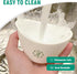 304 Herb Stripper Bowl with Foldable Spoon: Food-Grade Silicone Herb Stripper Tool with Stainless Steel Spoon