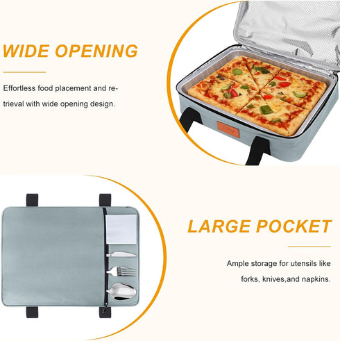 BBV 9"x13" Insulated Casserole Carrier for Hot or Cold Food, Food Warmer Bag Fits Baking Dish, Durable Nylon Leak Proof