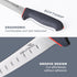 DELFINA Curved Breaking Knife 8 inch W/Sheath & SoftGrip Handle, Butcher Breaking Knife For Meat Cutting, High Carbon Japanese Steel (8 inch) by DELFINA