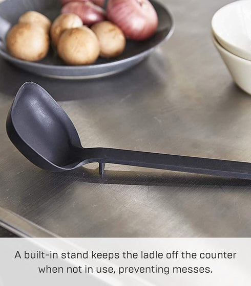 Yamazaki Home Tower Silicone Ladle, Black