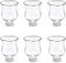 4E's Novelty Clear Glass Votive Cups with Peg - Pack of 6