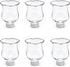 4E's Novelty Clear Glass Votive Cups with Peg - Pack of 6