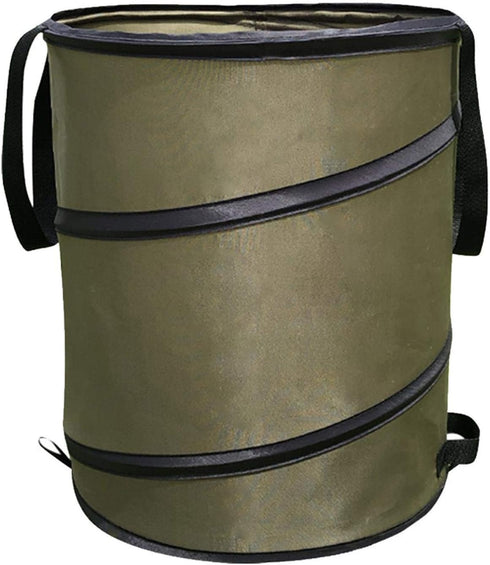 Denpetec Bag,10 Yard Waste Bag,Gardening Gallon Garden Leaf Bags, Release Buckle Camping Trash Can Collapsible Trash