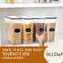 HKJ Chef Set (4L 135.2oz), 4PCS 20 Cereal Containers Storage / Airtight Food Storage Containers with Lids, Cereal