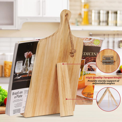 Cookbook Stand with Chalkboard Eraser, Unique Gifts for Women, Recipe Book Stand for Kitchen Counter