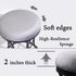 Vanity Stool, Grey Stools for Makeup Room, Round Ottoman Foot Stool, Velvet Footrest Vanity Chair for Bathroom