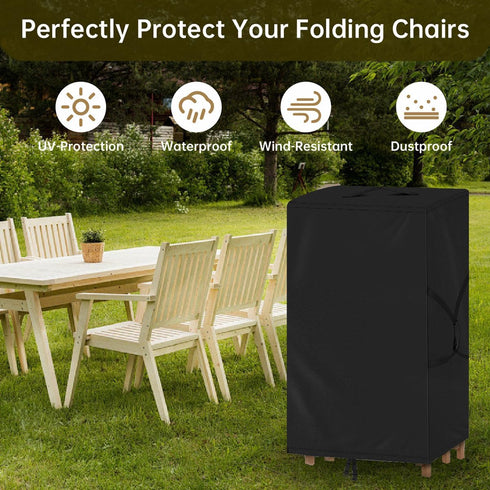 QYILUARE Folding Chair Cover,Water Resistant Folding Chairs Storage Bag with Handles for Metal,Plastic and Wood