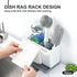 Countertop YOHOM Sink Brush Holder for Kitchen Sink Sponge Caddy Organizer Plastic Dish Scrubber Holder with Dividers