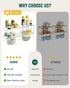 Set 4 Countertop Bobomoment Acrylic Cabinet Organizer, of Spice Rack Organizer for Cabinet, Desk Shelf Organizer