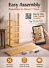 Generic 6 Closet, 7-12 Tier Wooden Freestanding Shoe Rack with LED Ambient Lighting, Slim Narrow Vertical Shoe