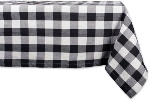 DII Classic Farmhouse Buffalo Check Tablecloth, 60x84, Black & White