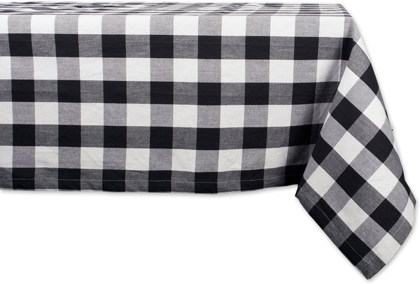 DII Classic Farmhouse Buffalo Check Tablecloth, 60x84, Black & White