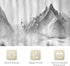 Riyidecor Misty Shower Curtain, 72" x 72" Foggy Snow Mountain Scenery for Bathroom Decor with 12 Pack Hooks