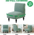 Armless Armless Bedroom(Green,1PC) Accent Chair Cover Stretch Jacquard Accent Chair Covers Without Arms Washable