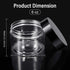 6 Pack 6 oz Plastic Jars with Lids - Refillable Wide-mouth Leakproof Round Empty Containers for Travel, Cosmetic, Food