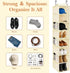 Closet 8 VERONLY Hanging Shoe Organizer for with Shelves,Mesh Pockets-Wider Hanging Shelves for Shoes,Clothes,Hats
