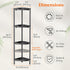 4 34 24 107 cm/13 9.5 42 inch Lifewit Floor Standing Shower Caddy Corner, Tier Plastic Shower Stand Rack
