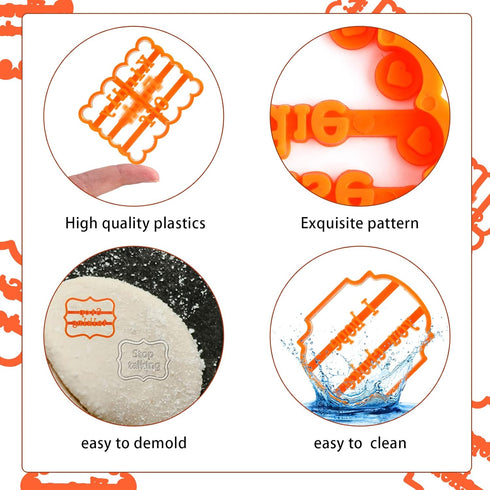 12 Pieces Funny Cookie Moulds for Baking, Cookie Moulds with Sayings and Irreverent Phrases for Kitchen DIY Supplies