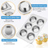 E-far Muffin Pan Set of 2, Stainless Steel 6-Cup Baking Tray, Non-toxic & Healthy, Oven & Dishwasher Safe