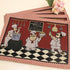 KEPSWET Cotton Linen Chef Placemats Set of 4, Red Washable Table Mats, 13x19 Inch Rectangle