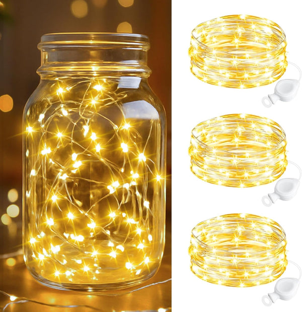 btfarm 3 Pack Fairy Lights Battery Operated, 7FT 20 LED Mini String