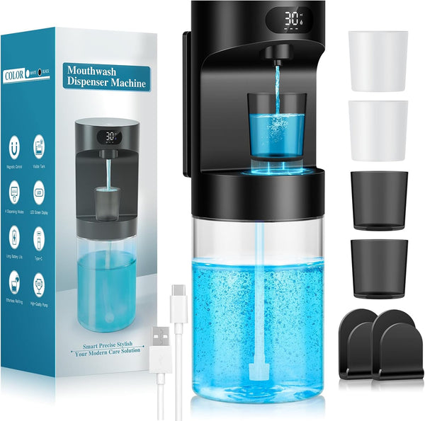 Automatic Mouthwash Dispenser for Bathroom,20.29 oz Touchless Electric Mouth Wash Dispensers Bathroom
