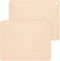 Smithcraft Beige Silicone Trivets, Hot Pads for Kitchen, Rectangular Silicone Pot Holders, Set of 2