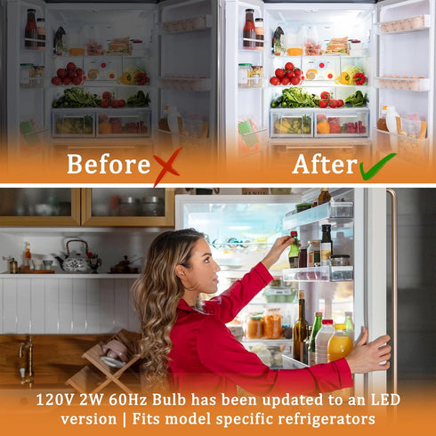 W11518235 W10574850 Refrigerator Light Bulb for Whirlpool, Replacement LED Bulb