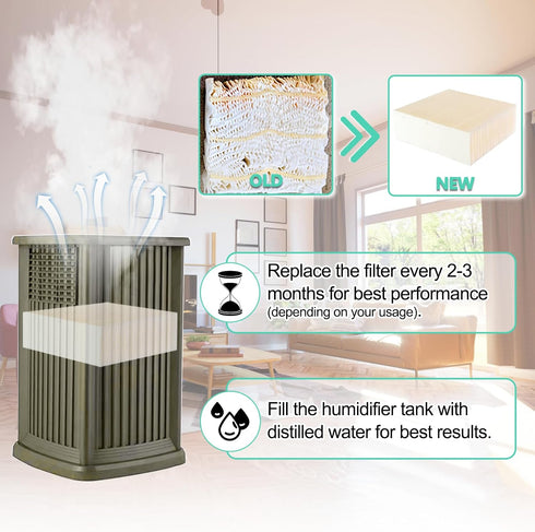 Cenipar 1043 Humidifier Wick Filter Replacement Compatible with 1043 Aircare Essick Be-mis Filter Model EP9500