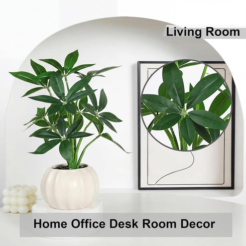 ChopiLine 9.1 Artificial Plants Stems with Vase, Fake Plants for Home Decor, Coffee Table Centerpieces, Office