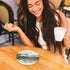 Dksyee 6 Set Pcs Green Ceramic Coasters with Holder Round Cool Drink Best Modern Absorbent Coaster for Coffee Table