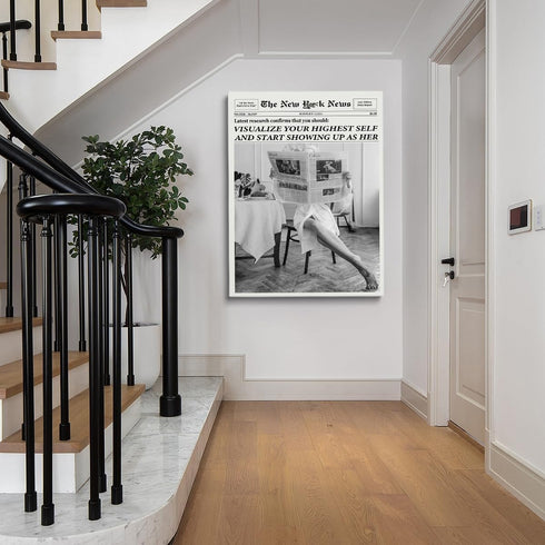 Generic 20x30in Trendy Highest Self Newspapers Prints - Retro Bar Cart Feminist Wall Art - Magazine Cover Aesthetic